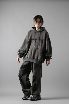 画像をギャラリービューアに読み込む, Feng Chen Wang GREY RIPPED JERSEY SWEATPANTS (GREY)