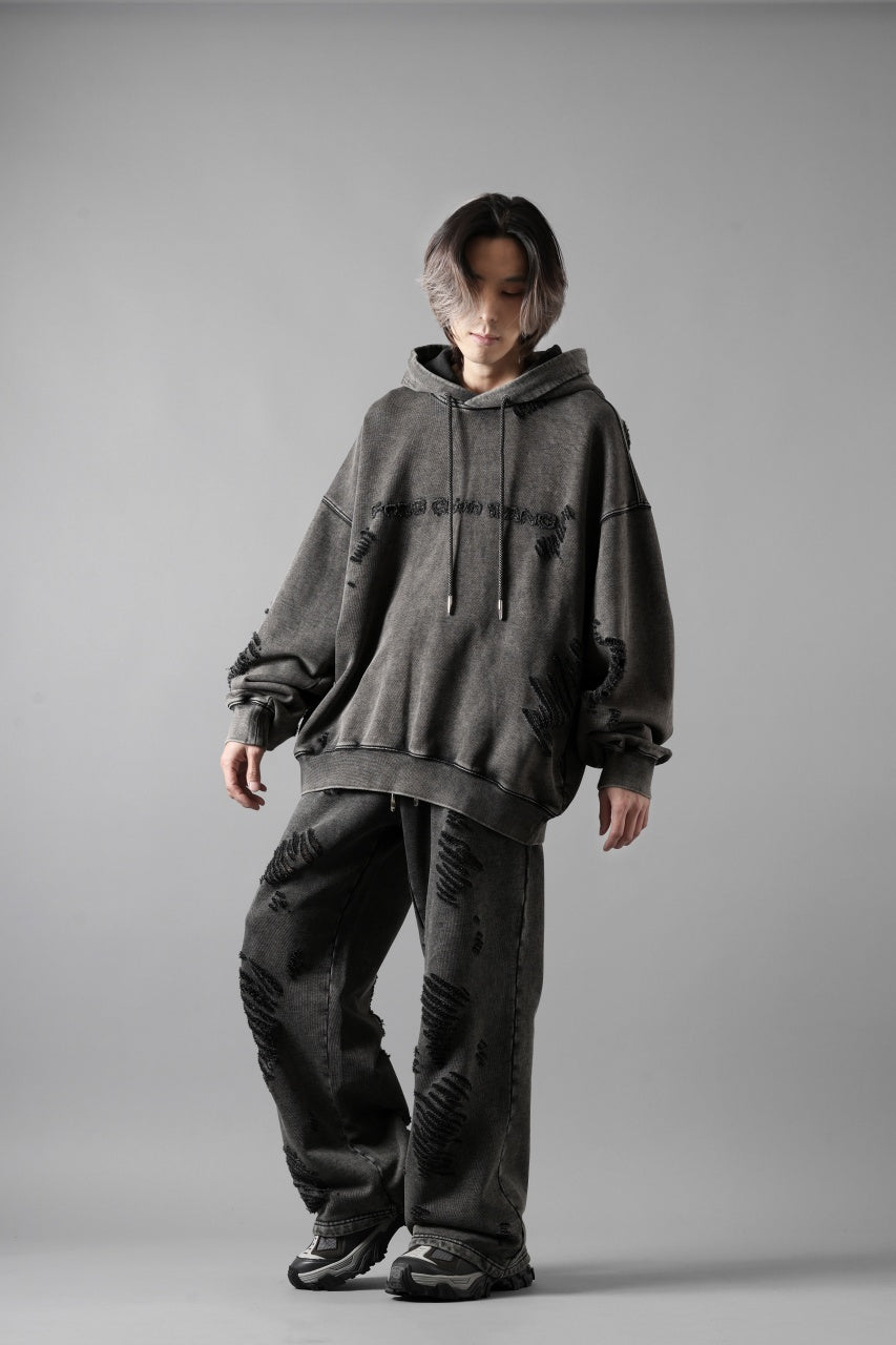 画像をギャラリービューアに読み込む, Feng Chen Wang GREY RIPPED JERSEY SWEATPANTS (GREY)