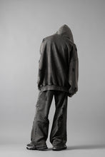 画像をギャラリービューアに読み込む, Feng Chen Wang GREY RIPPED JERSY HOODIE (GREY)