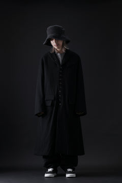 画像をギャラリービューアに読み込む, KLASICA SIGLO 10 BUTTONS OLD COAT / COMPRESSION GABARDINE WOOL (BLACK)