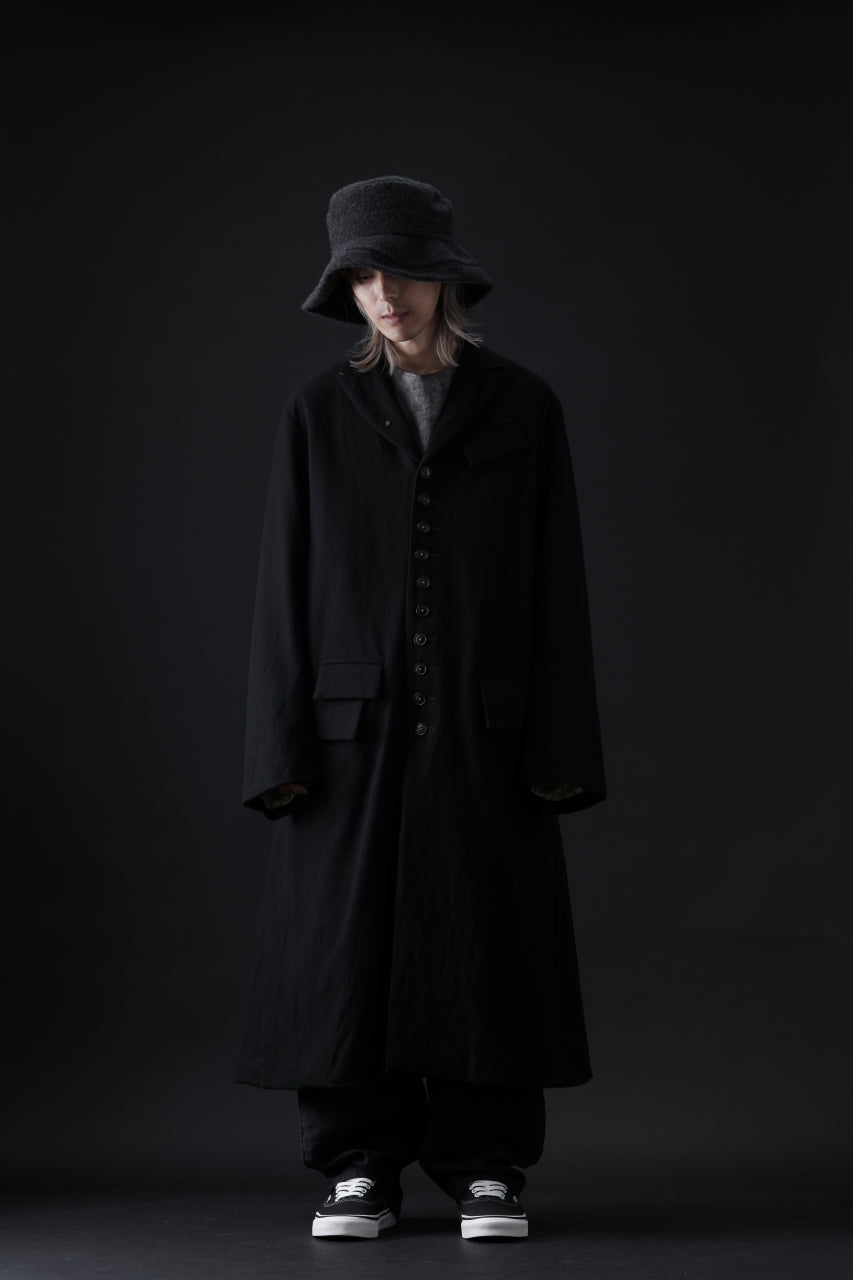 Load image into Gallery viewer, KLASICA SIGLO 10 BUTTONS OLD COAT / COMPRESSION GABARDINE WOOL (BLACK)