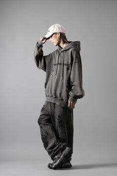 画像をギャラリービューアに読み込む, Feng Chen Wang GREY RIPPED JERSEY SWEATPANTS (GREY)
