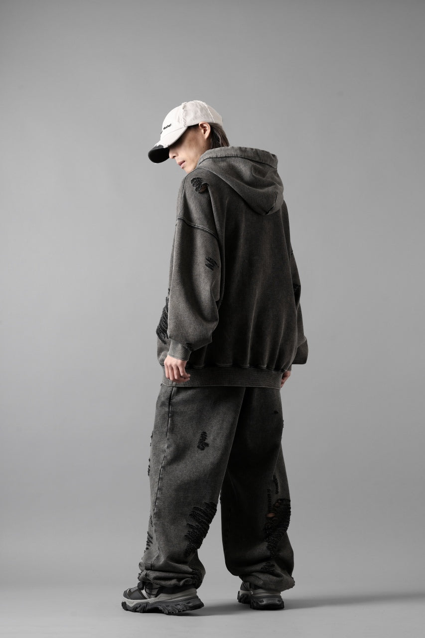 画像をギャラリービューアに読み込む, Feng Chen Wang GREY RIPPED JERSEY SWEATPANTS (GREY)