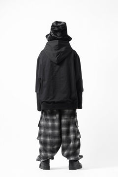 画像をギャラリービューアに読み込む, A.F ARTEFACT HEM-STRING WIDE CARGO PANTS / OMBRE FLANNEL(BLACK x WHITE)
