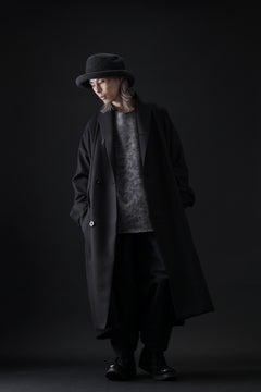 画像をギャラリービューアに読み込む, KLASICA SAULT FOLK DOUBLE BREASTED OVER COAT / REPULSION NIGHT GLEN CHECK WOOL (SHADOW CHECK)