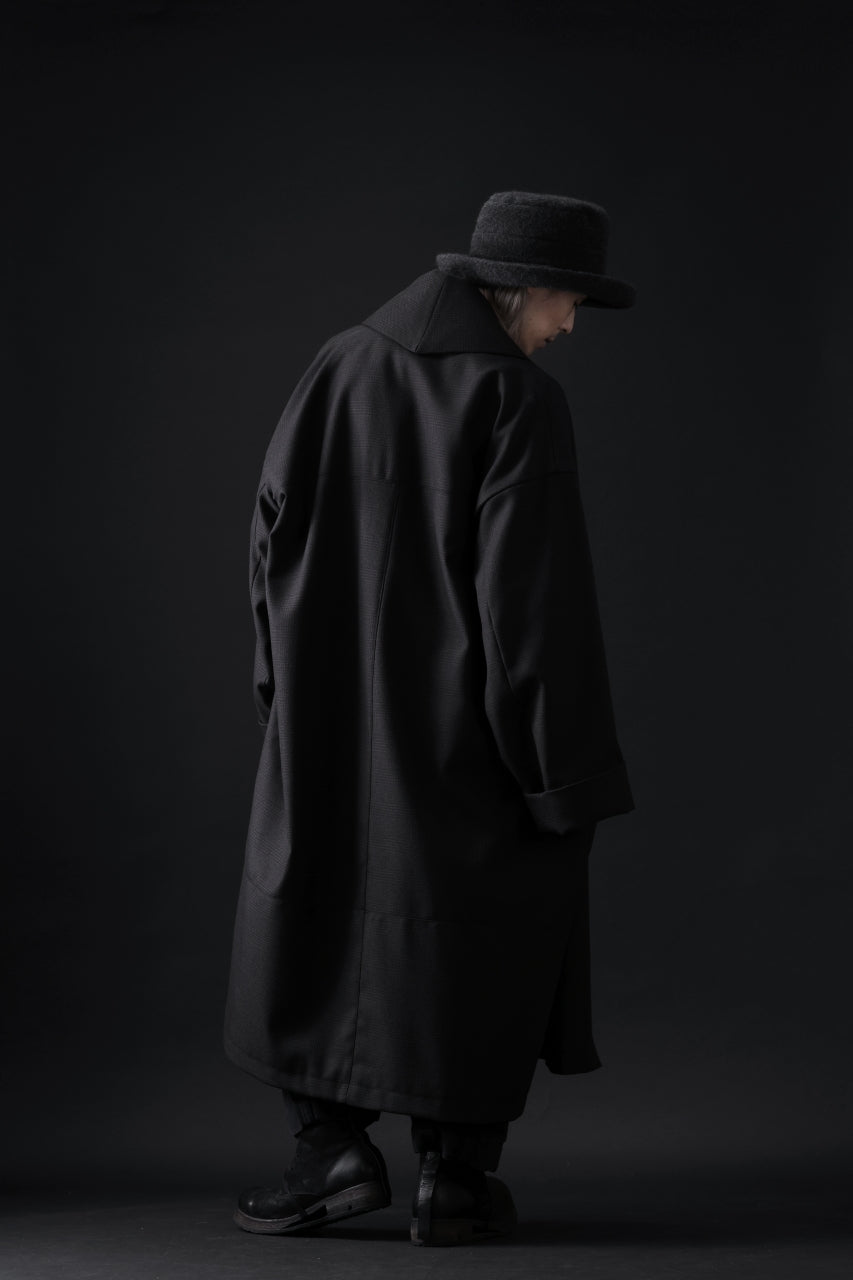 Load image into Gallery viewer, KLASICA SAULT FOLK DOUBLE BREASTED OVER COAT / REPULSION NIGHT GLEN CHECK WOOL (SHADOW CHECK)