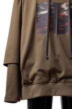 画像をギャラリービューアに読み込む, A.F ARTEFACT LAYERED TEE HOODIE / TYPE-A PRINT (BROWN)