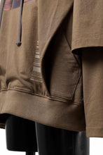 画像をギャラリービューアに読み込む, A.F ARTEFACT LAYERED TEE HOODIE / TYPE-A PRINT (BROWN)