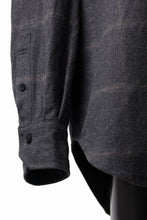 画像をギャラリービューアに読み込む, CAPERTICA 4 TUCK SHIRT / DARK MELANGE CHECK FLANNEL (CHARCOAL)