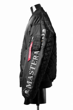 Load image into Gallery viewer, mastermind WORLD x ALPHA INDUSTRIES RIVERSIBLE MA-1 JACKET (BLACK)
