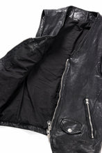 Load image into Gallery viewer, ISAMU KATAYAMA BACKLASH SHOULDER FRENCH SHOULDER GARMENT-DYED ZIPPER VEST (BLACK)