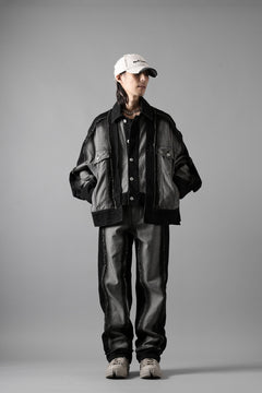 画像をギャラリービューアに読み込む, Feng Chen Wang RAW EDGE PATCHWORK DENIM JACKET (BLACK)