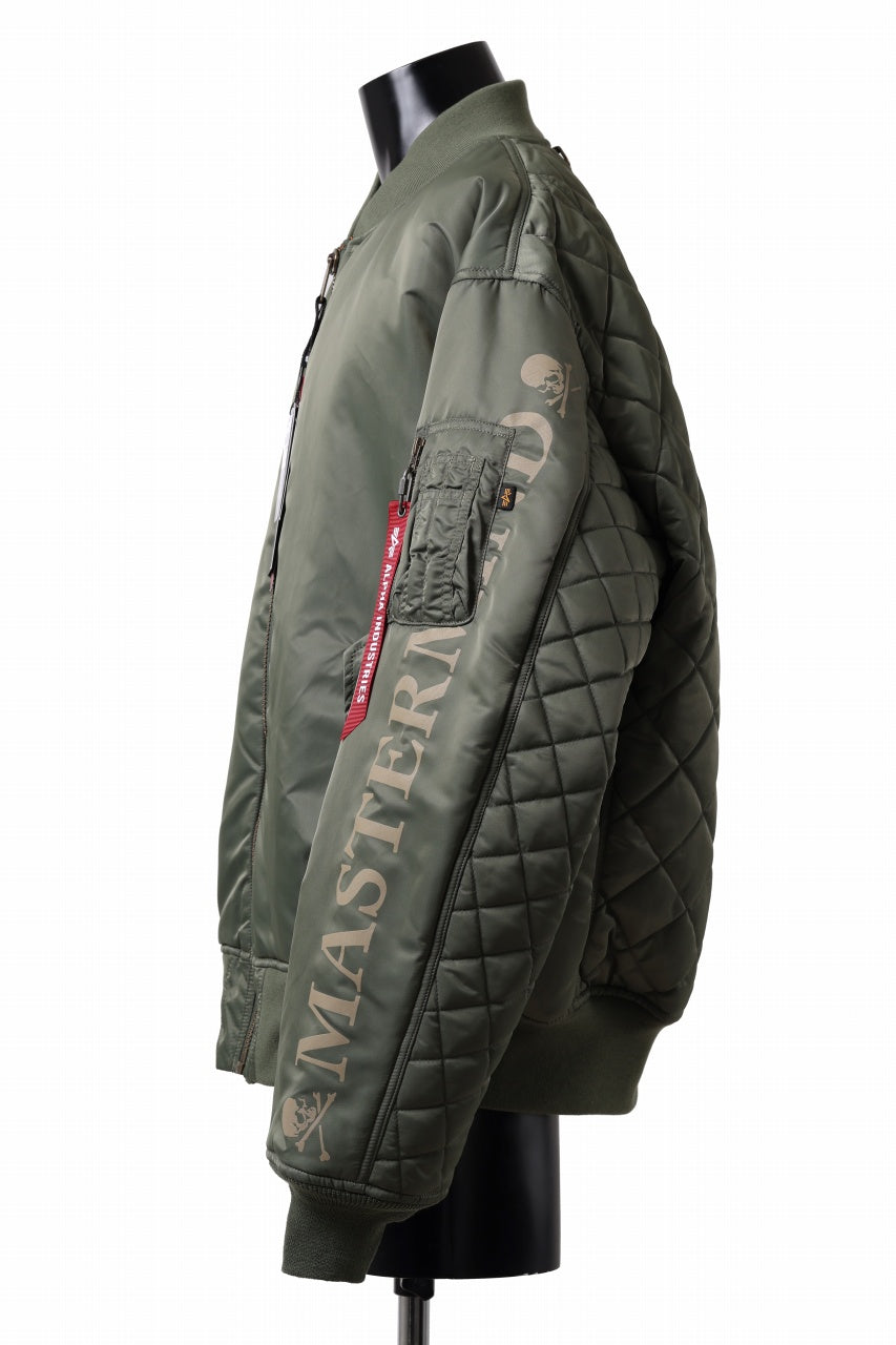 Load image into Gallery viewer, mastermind WORLD x ALPHA INDUSTRIES RIVERSIBLE MA-1 JACKET (OLIVE)