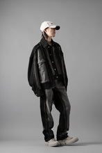 画像をギャラリービューアに読み込む, Feng Chen Wang RAW EDGE PATCHWORK DENIM JACKET (BLACK)