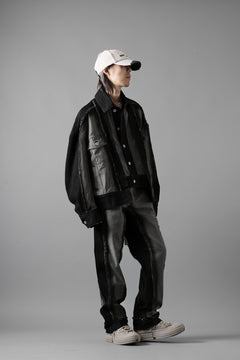 Load image into Gallery viewer, Feng Chen Wang RAW EDGE PATCHWORK TROUSERS (BLACK)