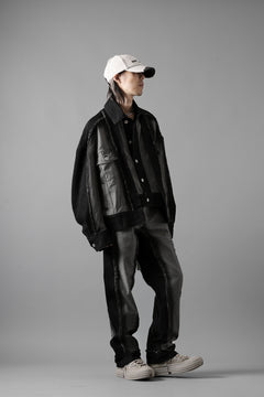 画像をギャラリービューアに読み込む, Feng Chen Wang RAW EDGE PATCHWORK TROUSERS (BLACK)