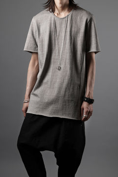 Load image into Gallery viewer, black crow x LOOM exclusive short sleeve tops / dyed medium cotton jersey (淡墨)