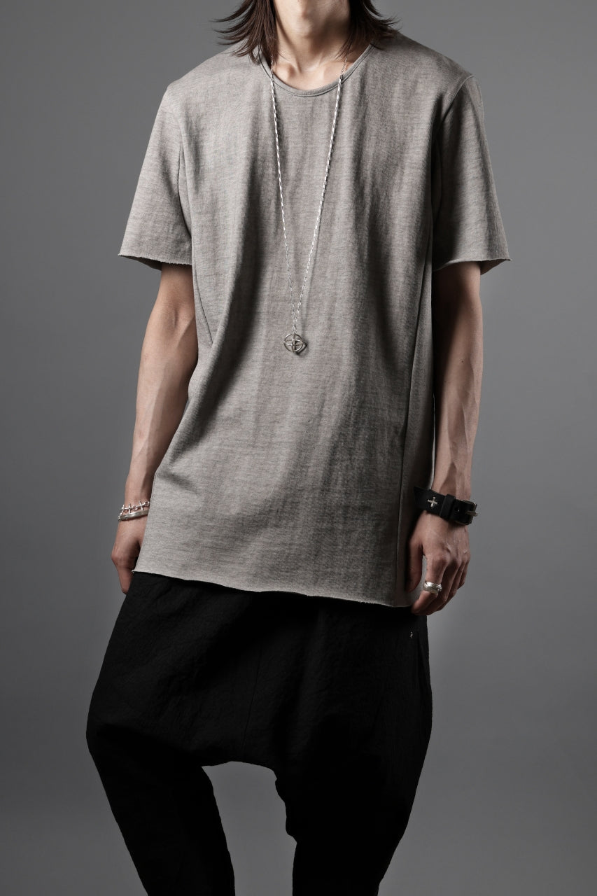 Load image into Gallery viewer, black crow x LOOM exclusive short sleeve tops / dyed medium cotton jersey (淡墨)