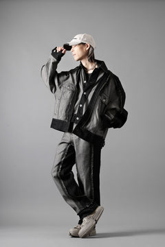 画像をギャラリービューアに読み込む, Feng Chen Wang RAW EDGE PATCHWORK DENIM JACKET (BLACK)