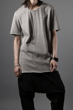 Load image into Gallery viewer, black crow x LOOM exclusive short sleeve tops / dyed medium cotton jersey (淡墨)
