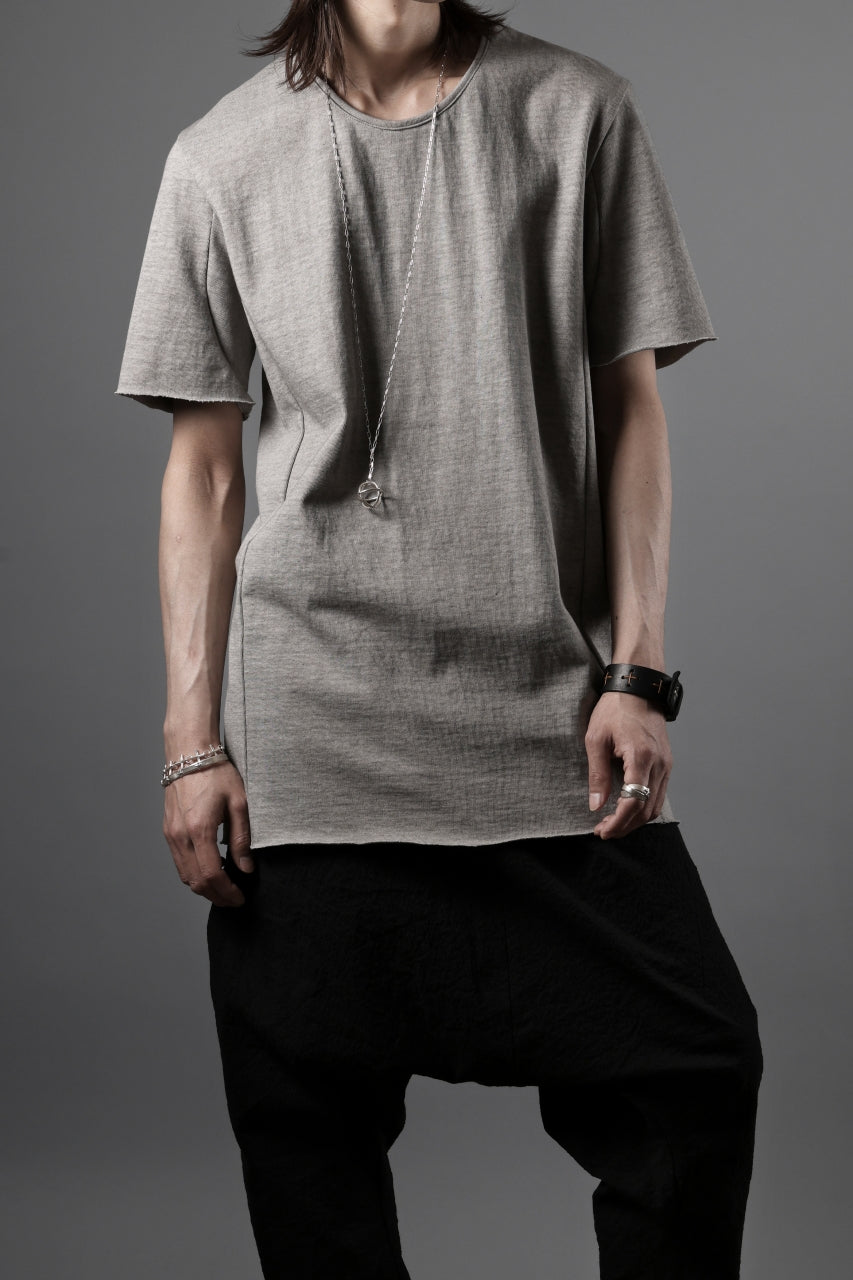 Load image into Gallery viewer, black crow x LOOM exclusive short sleeve tops / dyed medium cotton jersey (淡墨)