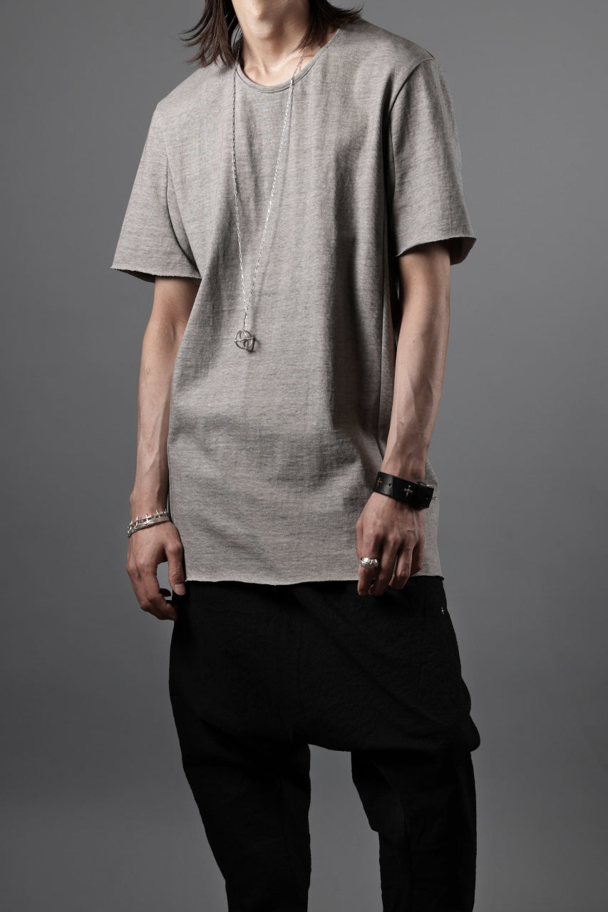 Load image into Gallery viewer, black crow x LOOM exclusive short sleeve tops / dyed medium cotton jersey (淡墨)