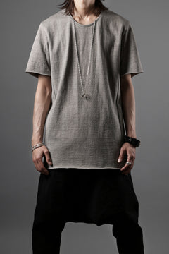 Load image into Gallery viewer, black crow x LOOM exclusive short sleeve tops / dyed medium cotton jersey (淡墨)
