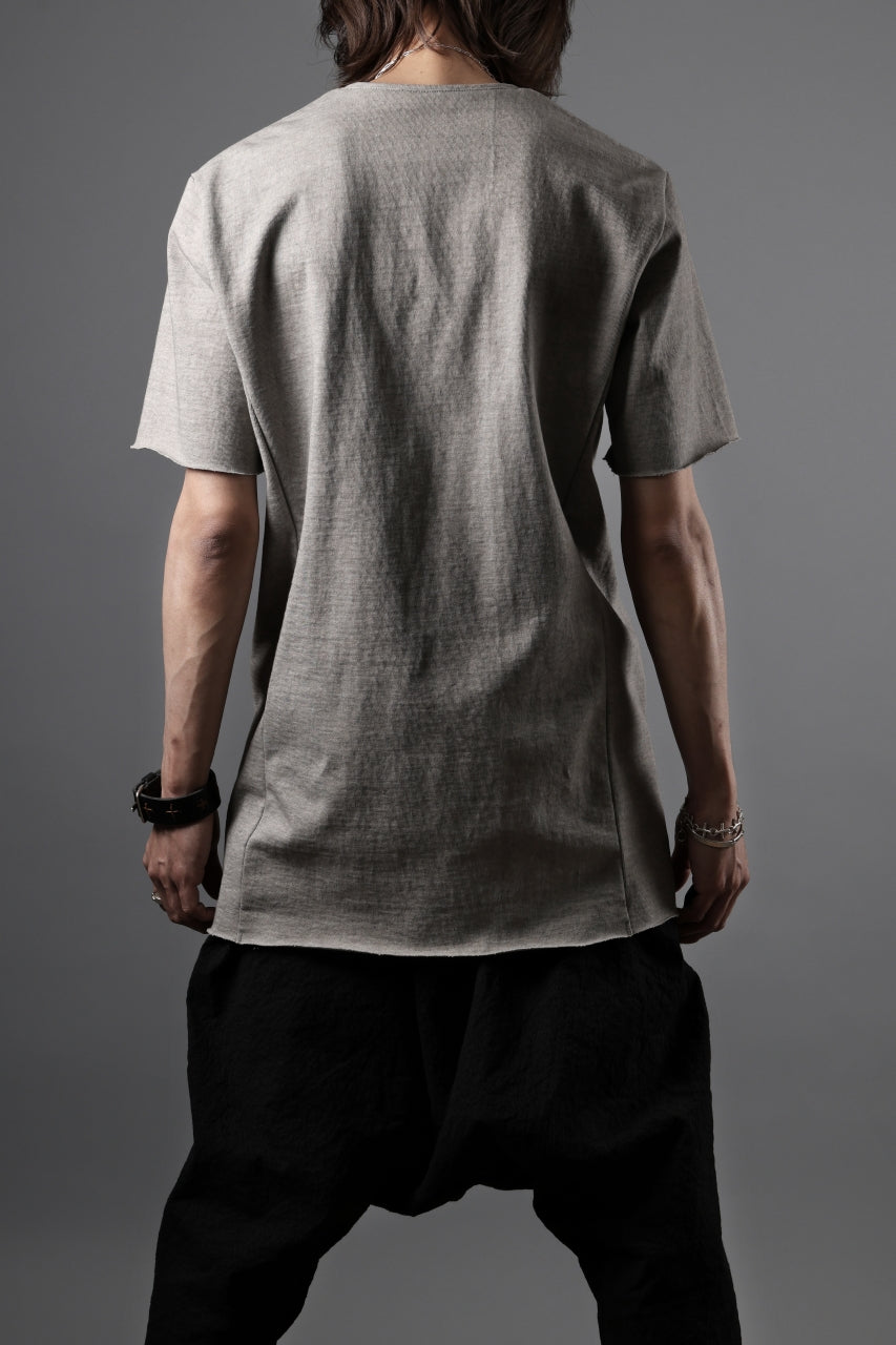 Load image into Gallery viewer, black crow x LOOM exclusive short sleeve tops / dyed medium cotton jersey (淡墨)