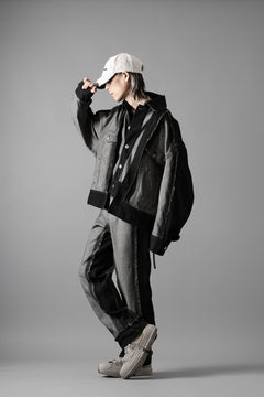 Load image into Gallery viewer, Feng Chen Wang RAW EDGE PATCHWORK TROUSERS (BLACK)