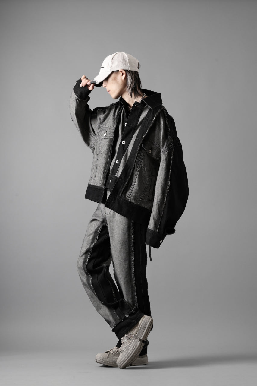 画像をギャラリービューアに読み込む, Feng Chen Wang RAW EDGE PATCHWORK TROUSERS (BLACK)