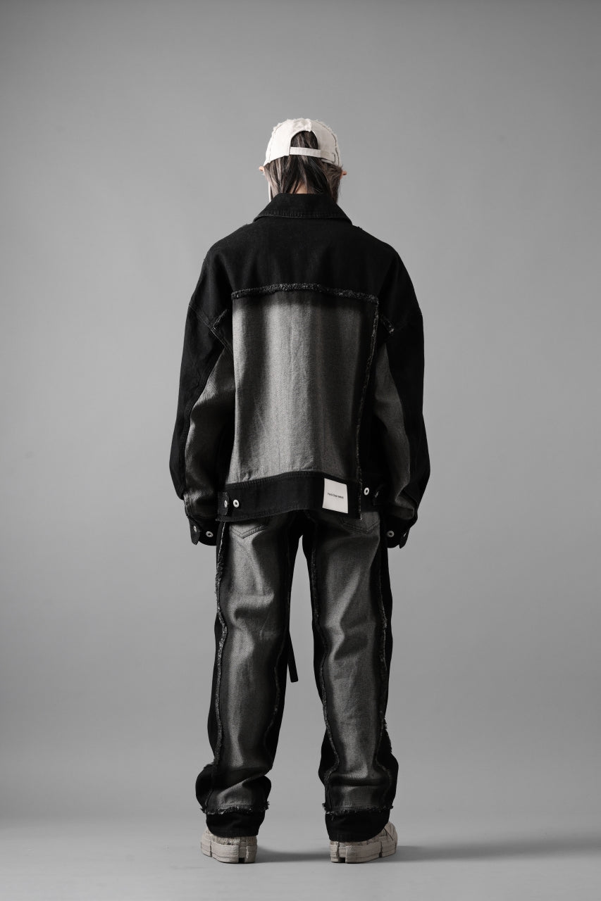 Load image into Gallery viewer, Feng Chen Wang RAW EDGE PATCHWORK TROUSERS (BLACK)