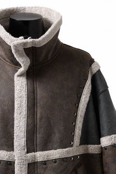 Load image into Gallery viewer, Feng Chen Wang DOUBLE SIDED SHERPA JACKET (GRAY)