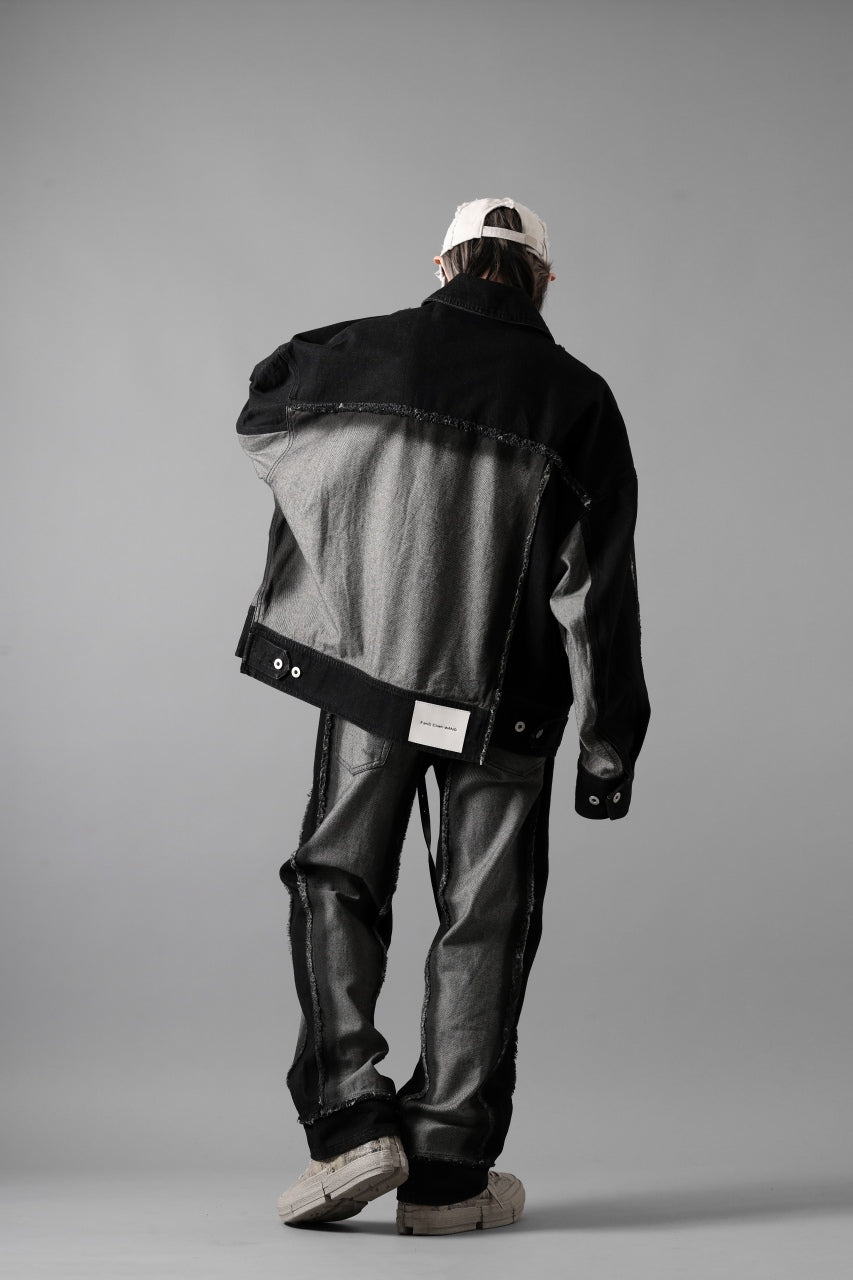 Load image into Gallery viewer, Feng Chen Wang RAW EDGE PATCHWORK TROUSERS (BLACK)