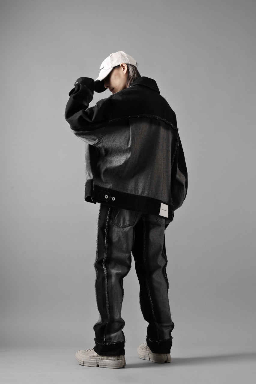 Load image into Gallery viewer, Feng Chen Wang RAW EDGE PATCHWORK TROUSERS (BLACK)