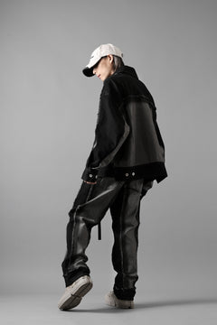 Load image into Gallery viewer, Feng Chen Wang RAW EDGE PATCHWORK TROUSERS (BLACK)
