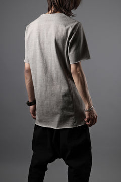 Load image into Gallery viewer, black crow x LOOM exclusive short sleeve tops / dyed medium cotton jersey (淡墨)