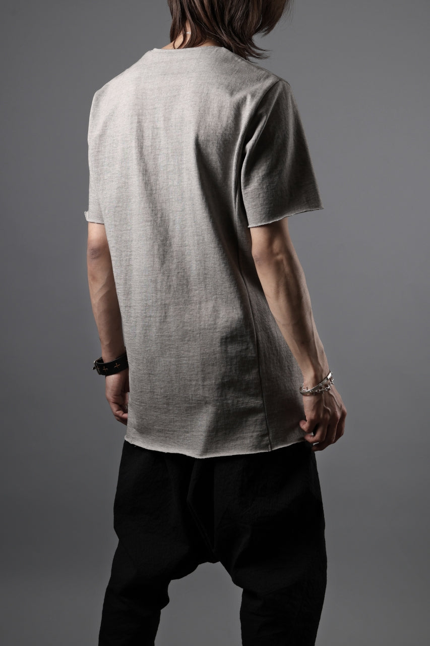Load image into Gallery viewer, black crow x LOOM exclusive short sleeve tops / dyed medium cotton jersey (淡墨)