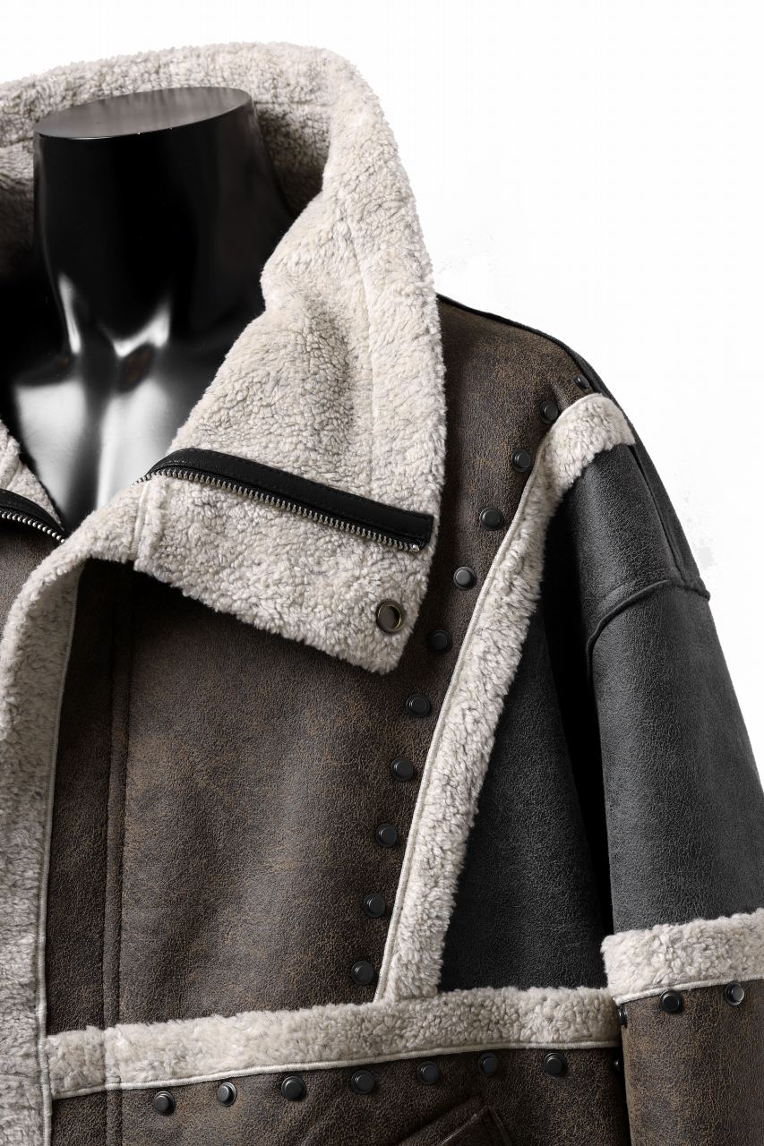 Load image into Gallery viewer, Feng Chen Wang DOUBLE SIDED SHERPA JACKET (GRAY)