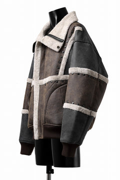 Load image into Gallery viewer, Feng Chen Wang DOUBLE SIDED SHERPA JACKET (GRAY)