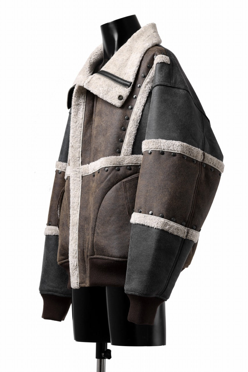Load image into Gallery viewer, Feng Chen Wang DOUBLE SIDED SHERPA JACKET (GRAY)