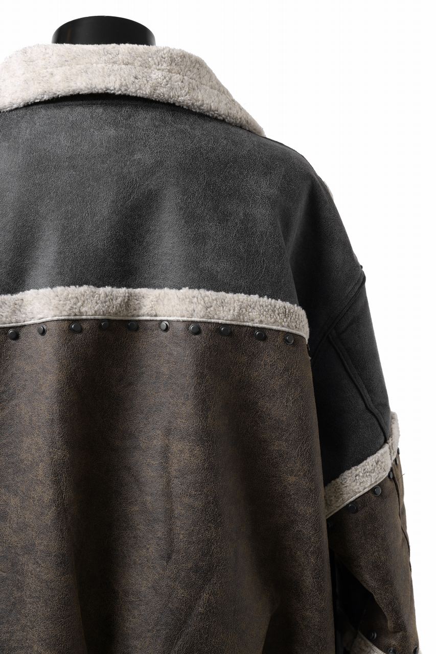 Load image into Gallery viewer, Feng Chen Wang DOUBLE SIDED SHERPA JACKET (GRAY)