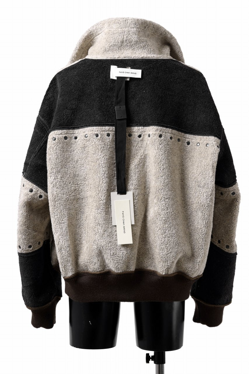 Load image into Gallery viewer, Feng Chen Wang DOUBLE SIDED SHERPA JACKET (GRAY)