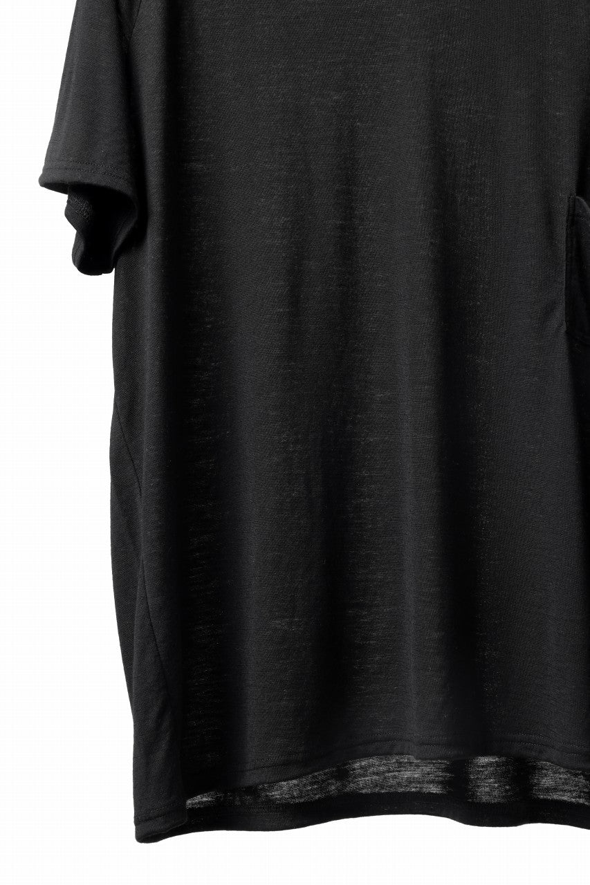 画像をギャラリービューアに読み込む, CAPERTICA PRISONER SHIRTS / SUPER 120s WASHABLE WOOL JERSEY (BLACK)