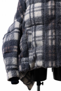 画像をギャラリービューアに読み込む, Feng Chen Wang UPSIDE DOWN JACKET IN CHECK PATTERN (NAVY)