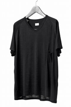 Load image into Gallery viewer, CAPERTICA PRISONER SHIRTS / SUPER 120s WASHABLE WOOL JERSEY (BLACK)