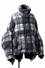 画像をギャラリービューアに読み込む, Feng Chen Wang UPSIDE DOWN JACKET IN CHECK PATTERN (NAVY)