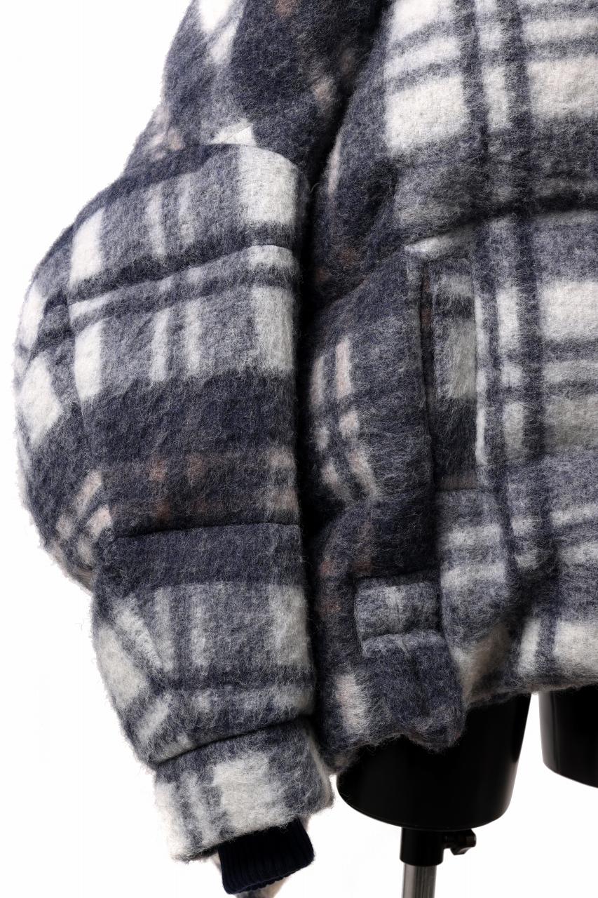 画像をギャラリービューアに読み込む, Feng Chen Wang UPSIDE DOWN JACKET IN CHECK PATTERN (NAVY)
