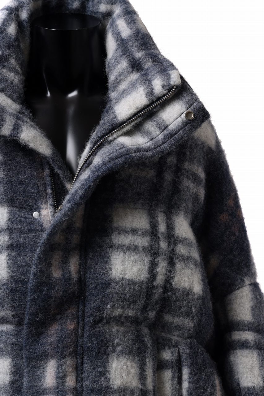 画像をギャラリービューアに読み込む, Feng Chen Wang UPSIDE DOWN JACKET IN CHECK PATTERN (NAVY)