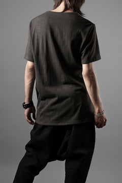 画像をギャラリービューアに読み込む, black crow x LOOM exclusive short sleeve tops / dyed zimbabwe cotton jersey (濃墨)