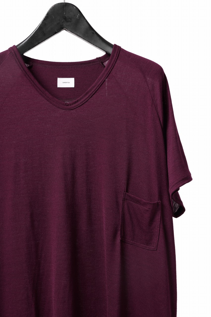 Load image into Gallery viewer, CAPERTICA PRISONER SHIRTS / SUPER 120s WASHABLE WOOL JERSEY (PLUM)